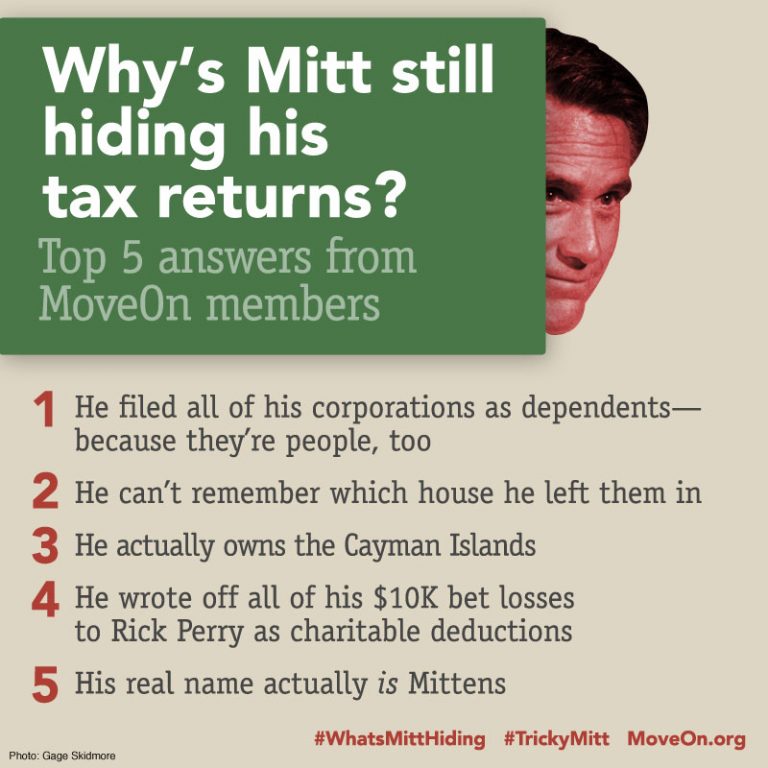 Why Mitt Romney Won't Release His Taxes