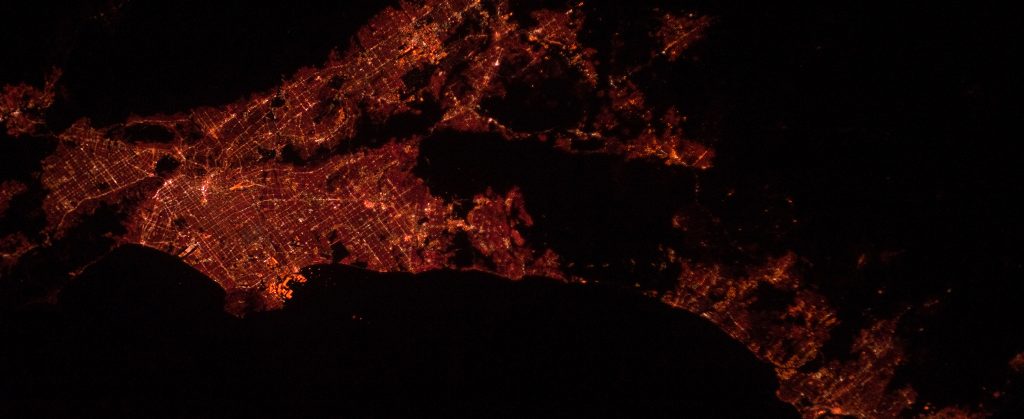 Los Angeles Area at Night from NASA's Marshall Space Flight Center